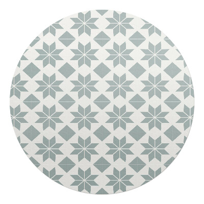Podložka pod kolieskovú stoličku okrúhla Geometrický kvetinový vzor