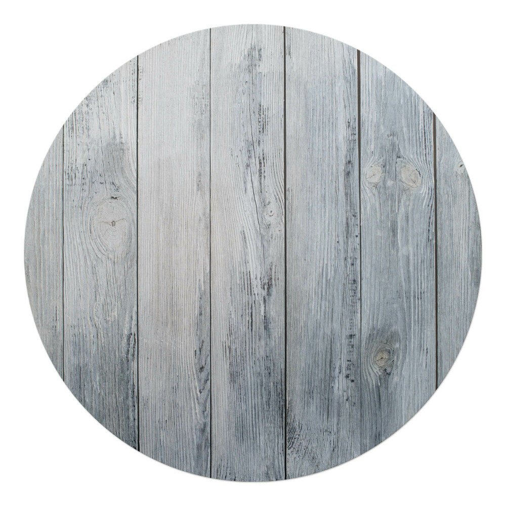 Podložka pod kolieskovú stoličku okrúhla Dosky v rustikálnom štýle