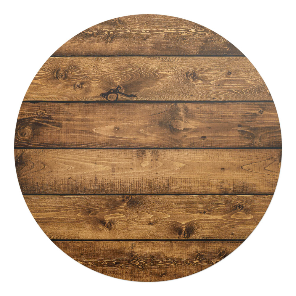 Podložka pod kolieskovú stoličku okrúhla Rustikálne drevené dosky