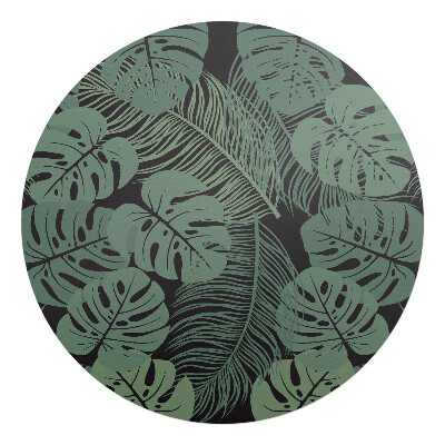 Podložka pod kolieskovú stoličku okrúhla Tropické listy