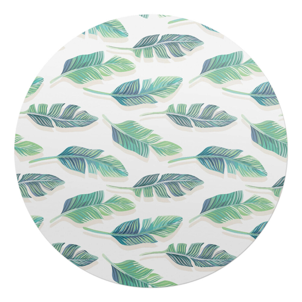 Podložka pod stoličku na kolieskach okrúhla Tropické listy