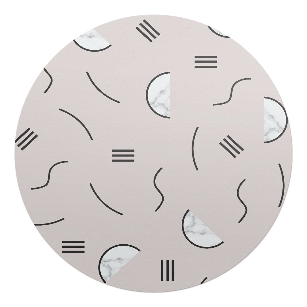 Podložka pod kolieskovú stoličku okrúhla Geometrický vzor