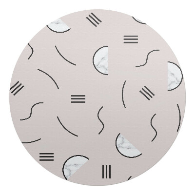 Podložka pod kolieskovú stoličku okrúhla Geometrický vzor