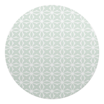 Podložka pod stoličku okrúhla Geometrický kvetinový vzor