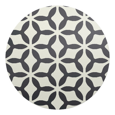 Podložka pod kolieskovú stoličku okrúhla Geometrický kvetinový vzor