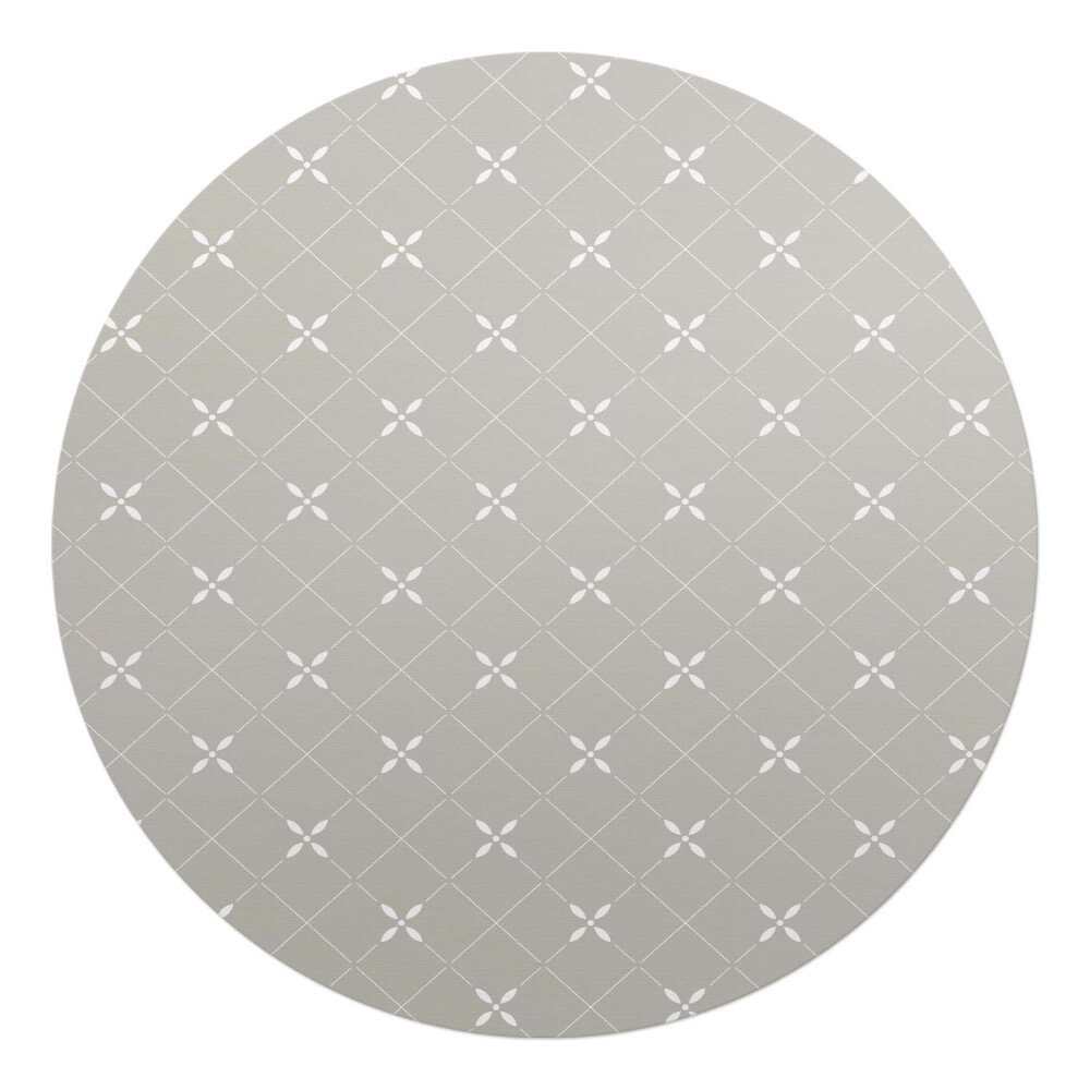 Podložka pod stoličku okrúhla Geometrický kvetinový vzor