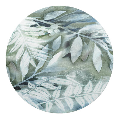Podložka pod stoličku okrúhla Akvarelové listy