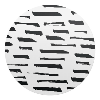 Podložka pod kolieskovú stoličku okrúhla Čiary štetcom