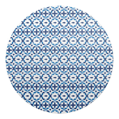 Podložka pod stoličku okrúhla Geometrický retro vzor