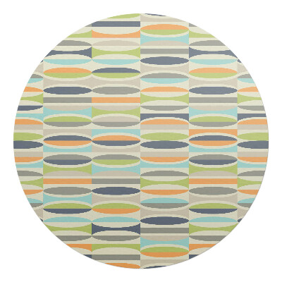 Podložka pod kolieskovú stoličku okrúhla Oválny retro vzor