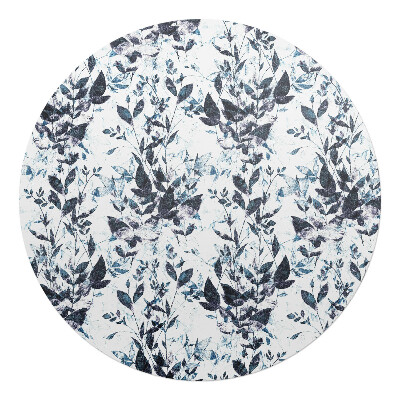 Podložka pod stoličku na kolieskach okrúhla Vintage rastlinný vzor