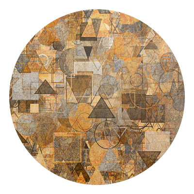 Podložka pod kolieskovú stoličku okrúhla Geometrické vzory