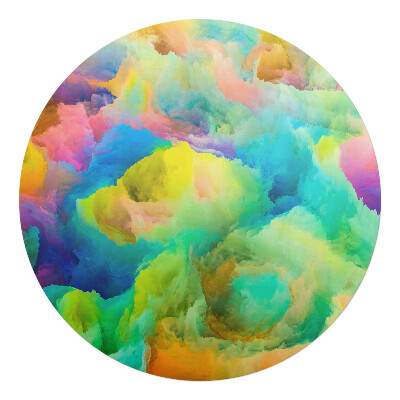 Podložka pod kolieskovú stoličku okrúhla Farebné oblaky