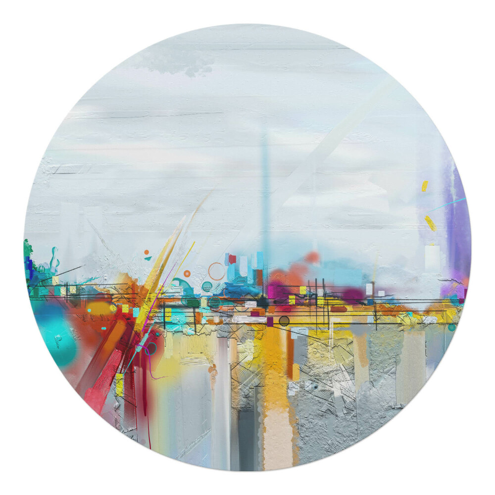 Podložka pod kolieskovú stoličku okrúhla Abstraktná krajina