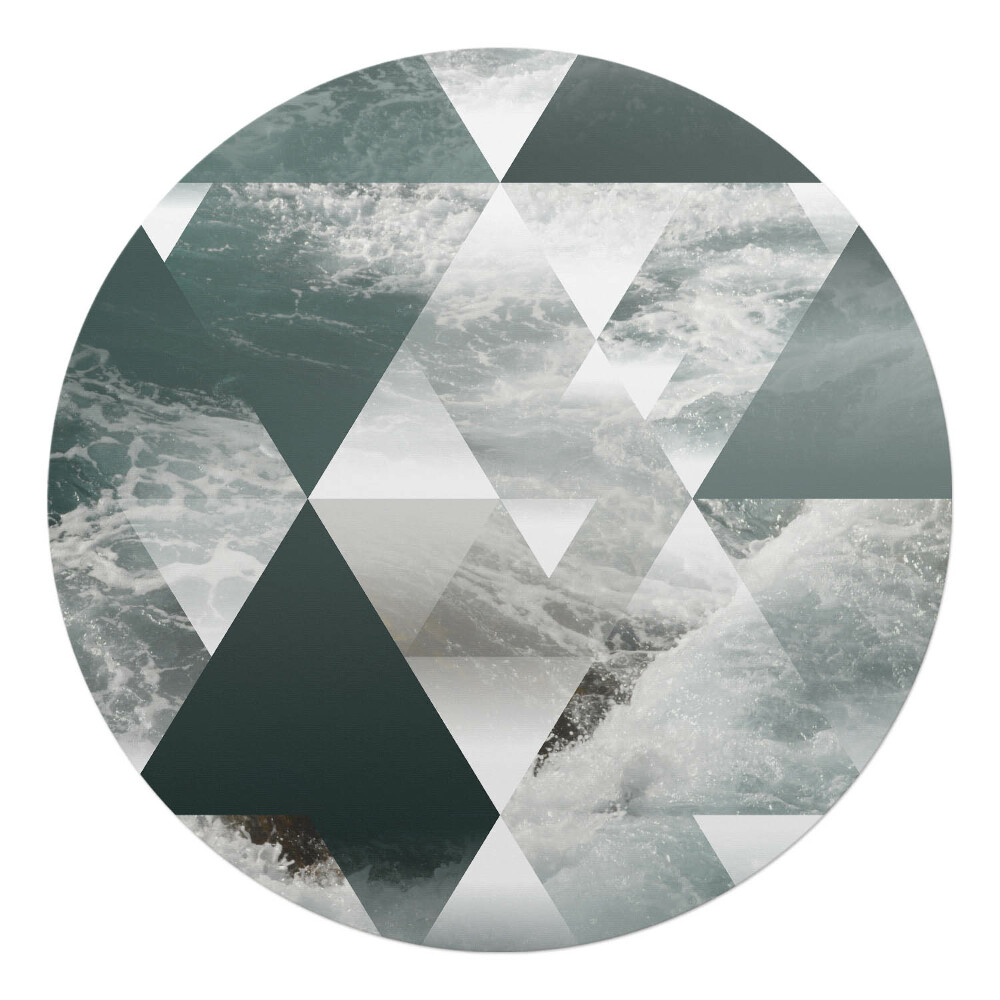 Podložka pod kolieskovú stoličku okrúhla Geometrické vlny