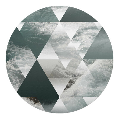 Podložka pod kolieskovú stoličku okrúhla Geometrické vlny