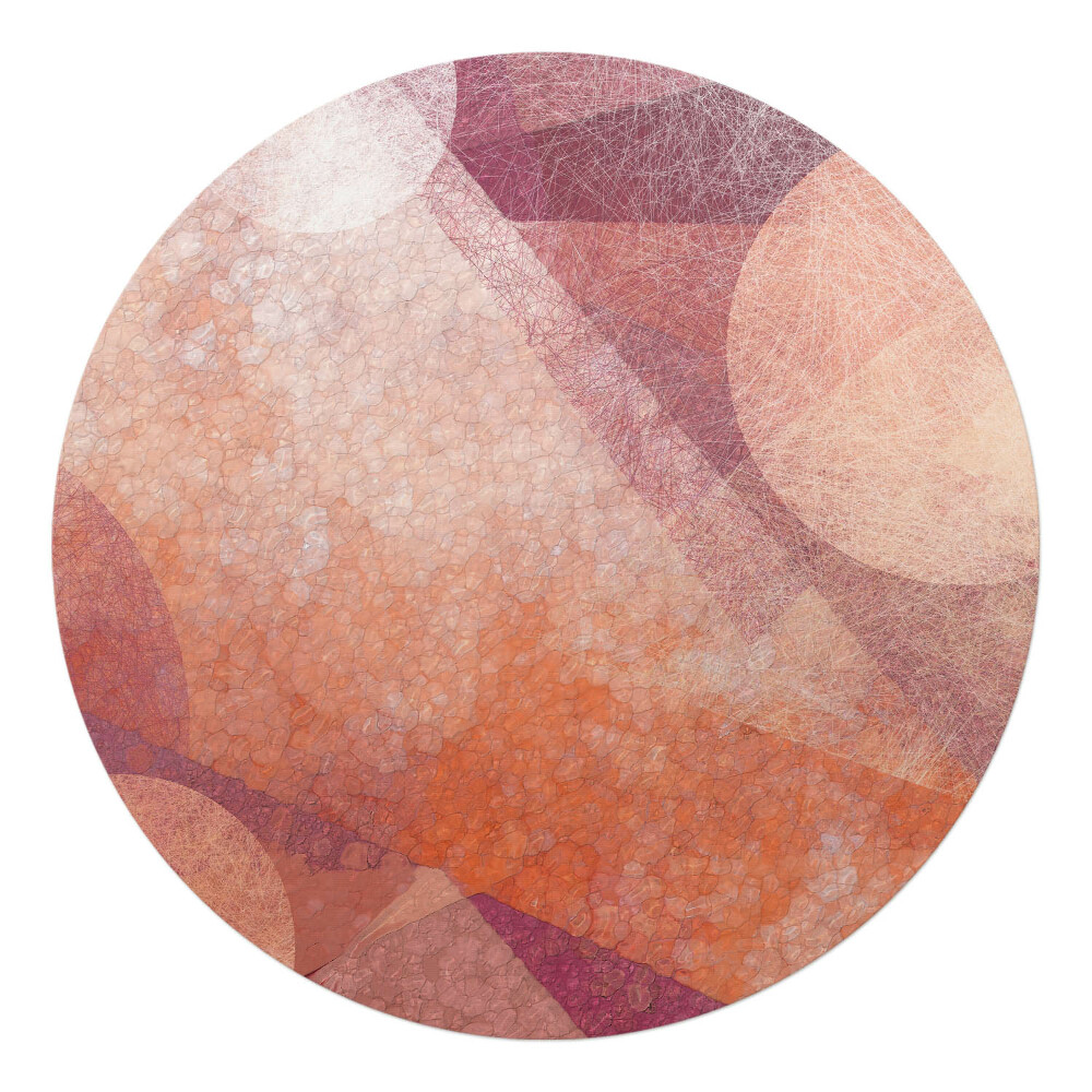 Podložka pod kolieskovú stoličku okrúhla Abstraktné kruhy