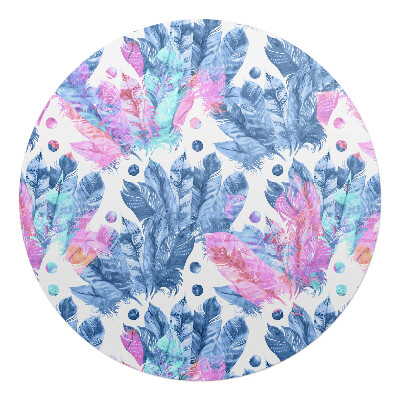 Podložka pod kolieskovú stoličku okrúhla Perie a bodky