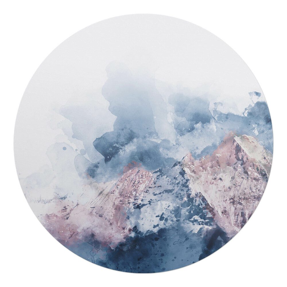 Podložka pod kolieskovú stoličku okrúhla Akvarelová panoráma
