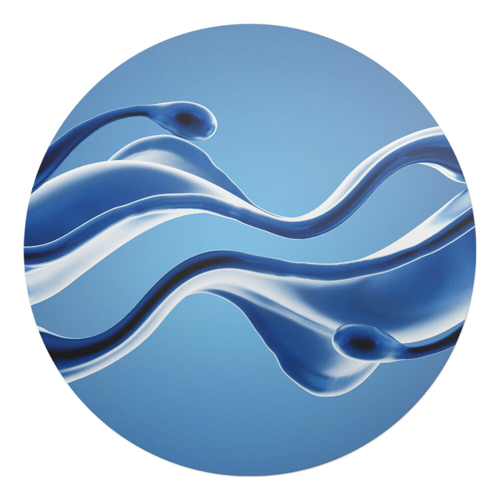 Podložka pod kolieskovú stoličku okrúhla Abstraktné vlny