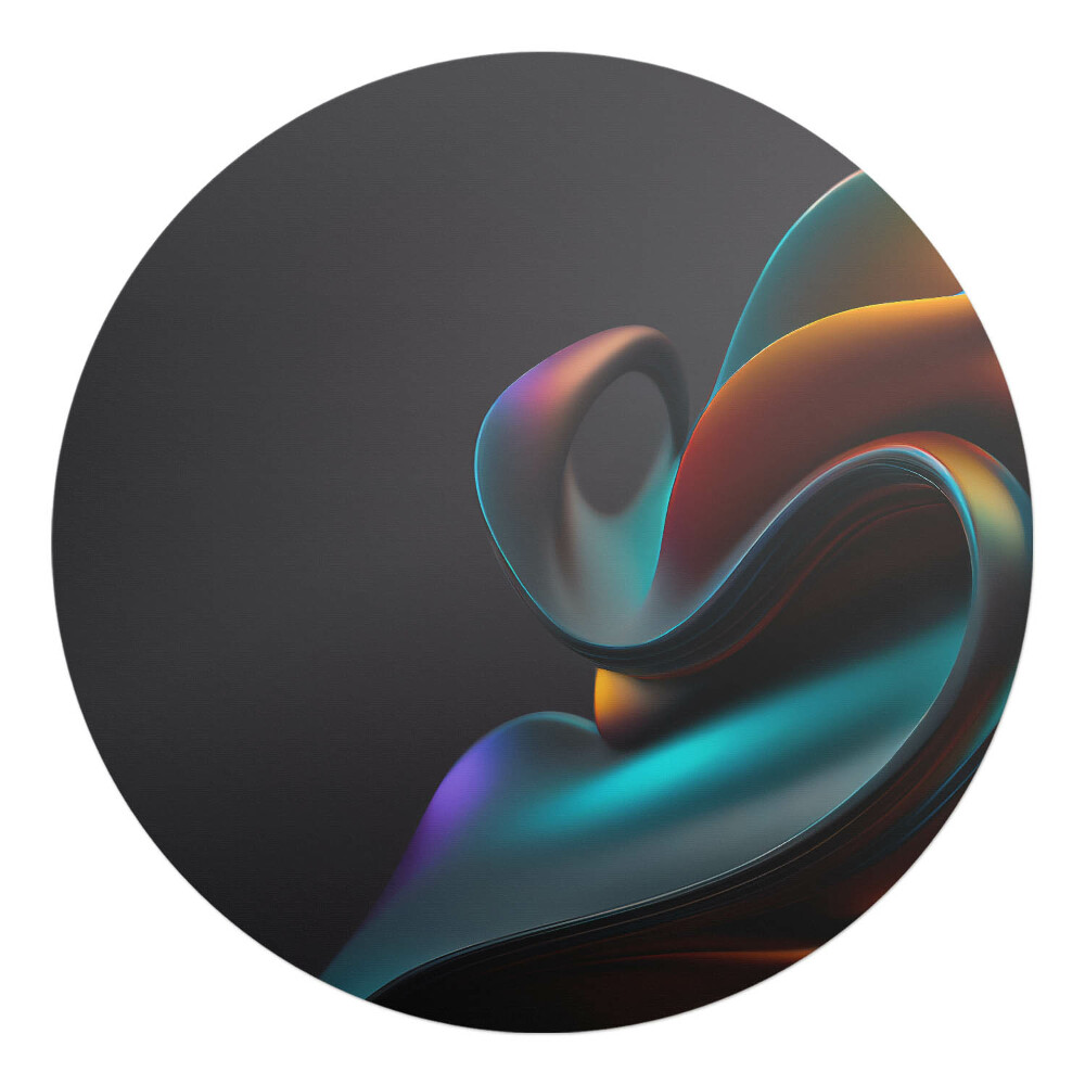 Podložka pod kolieskovú stoličku okrúhla Mávajúce abstrakcie