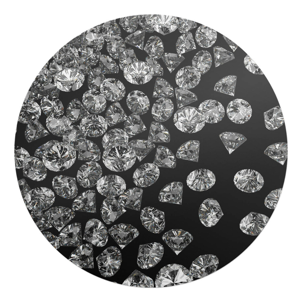 Podložka pod kolieskovú stoličku okrúhla Žiariace diamanty