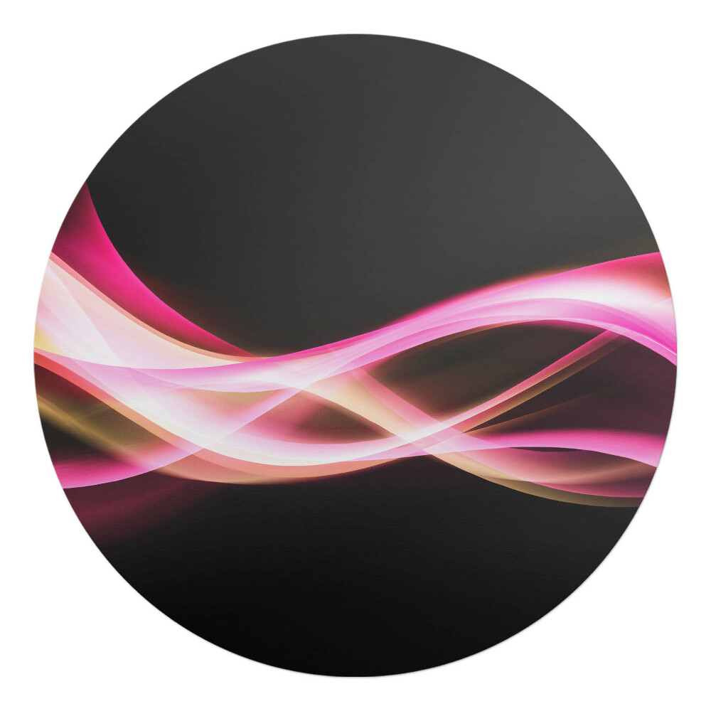 Podložka pod stoličku na kolieskach okrúhla Vlnité čiary