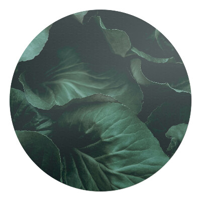 Podložka pod stoličku na kolieskach okrúhla Listy v tieni