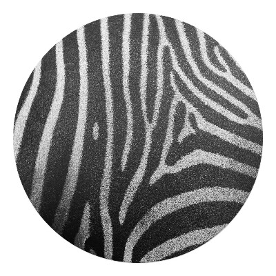 Podložka pod stoličku na kolieskach okrúhla Zebrie pruhy
