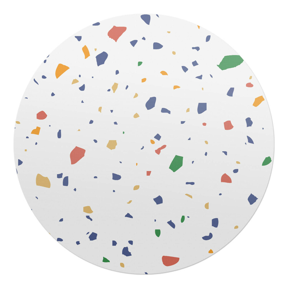 Podložka pod kolieskovú stoličku okrúhla Farebné konfety