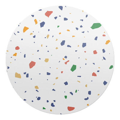 Podložka pod kolieskovú stoličku okrúhla Farebné konfety