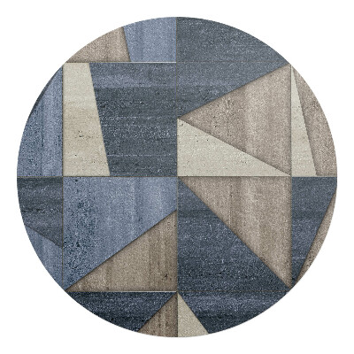 Podložka pod stoličku okrúhla Geometrické trojuholníky