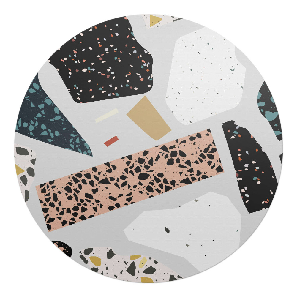 Podložka pod kolieskovú stoličku okrúhla Abstraktná mozaika