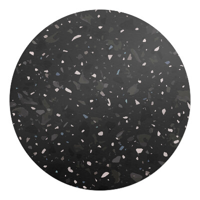 Podložka pod stoličku na kolieskach okrúhla Tmavý vzor terrazza