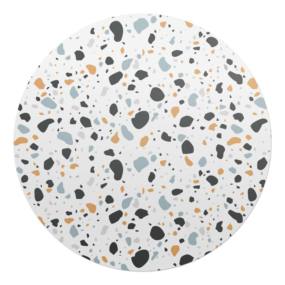 Podložka pod stoličku okrúhla Terazzo abstraktné