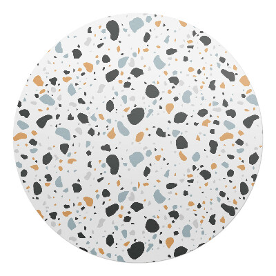 Podložka pod stoličku okrúhla Terazzo abstraktné