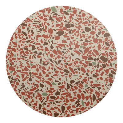 Podložka pod kolieskovú stoličku okrúhla Terazzová mozaika