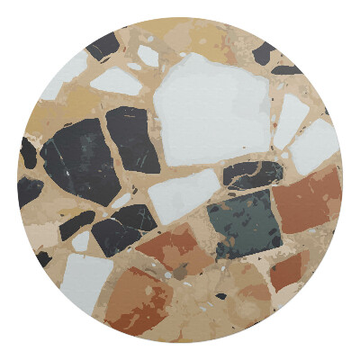 Podložka pod stoličku na kolieskach okrúhla Kamenná mozaika