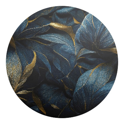 Podložka pod stoličku okrúhla Listy s eleganciou