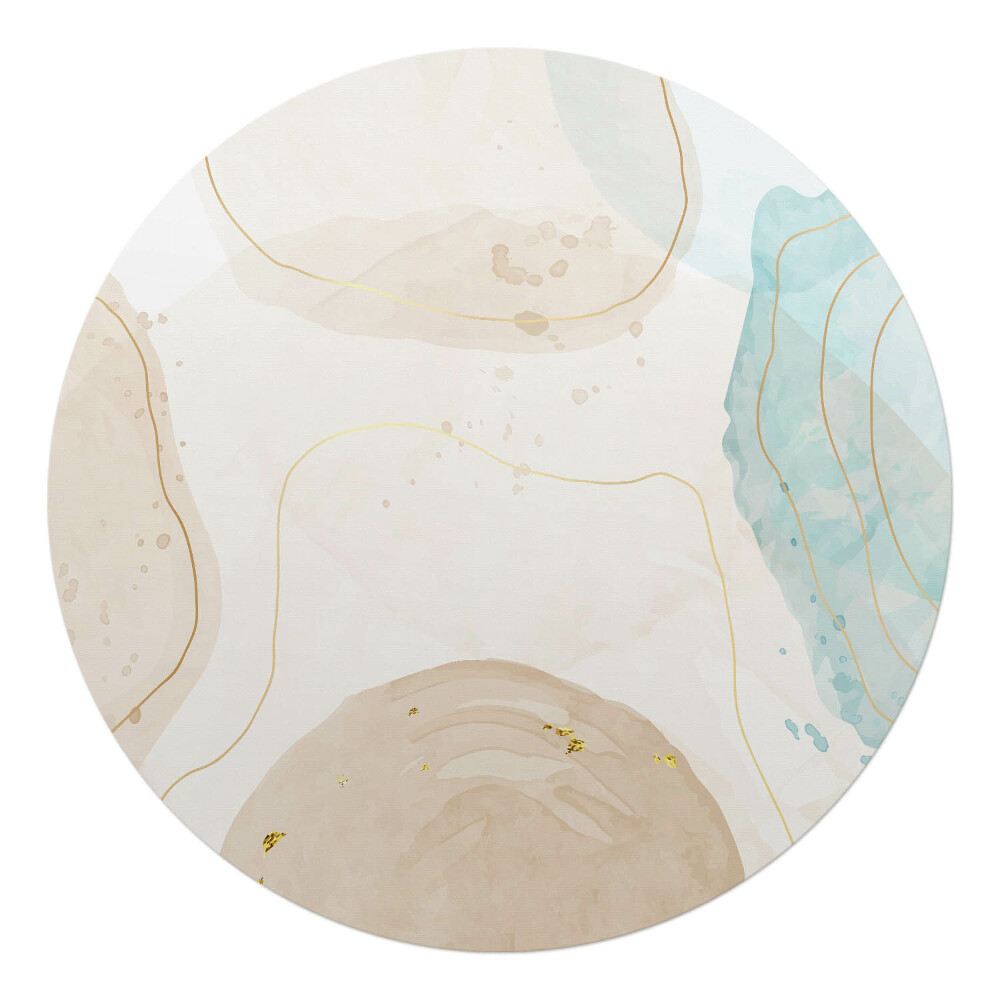 Podložka pod stoličku na kolieskach okrúhla Abstraktné vlny