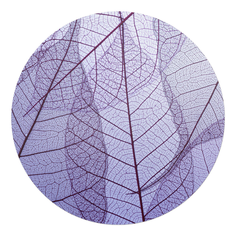 Podložka pod stoličku okrúhla Listy v jemnom vzore