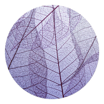 Podložka pod stoličku okrúhla Listy v jemnom vzore