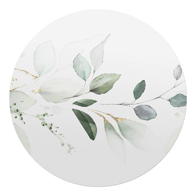 Podložka pod kolieskovú stoličku okrúhla Jemné akvarelové listy
