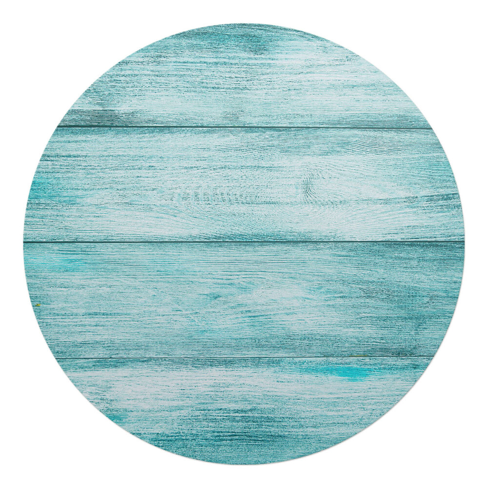 Podložka pod stoličku na kolieskach okrúhla Pastelové drevené dosky