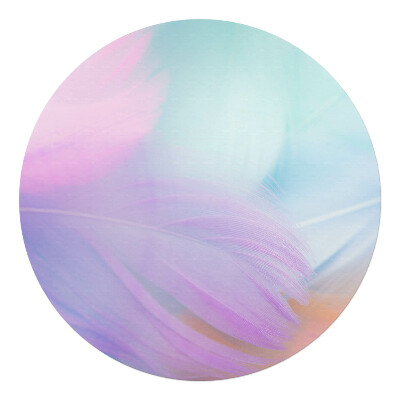 Podložka pod stoličku okrúhla Pastelové pierka