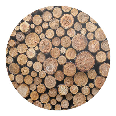 Podložka pod kolieskovú stoličku okrúhla Stohy drevených polená