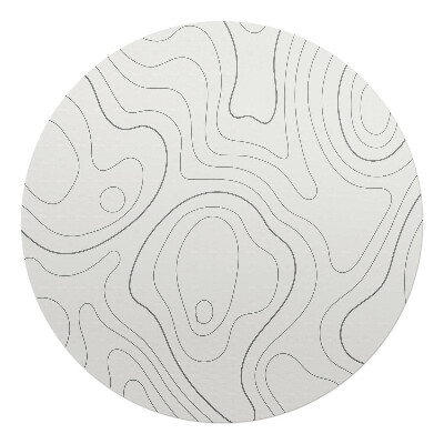 Podložka pod stoličku na kolieskach okrúhla Abstraktné čiary