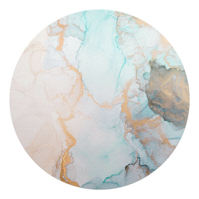 Podložka pod kolieskovú stoličku okrúhla Abstraktný mramor