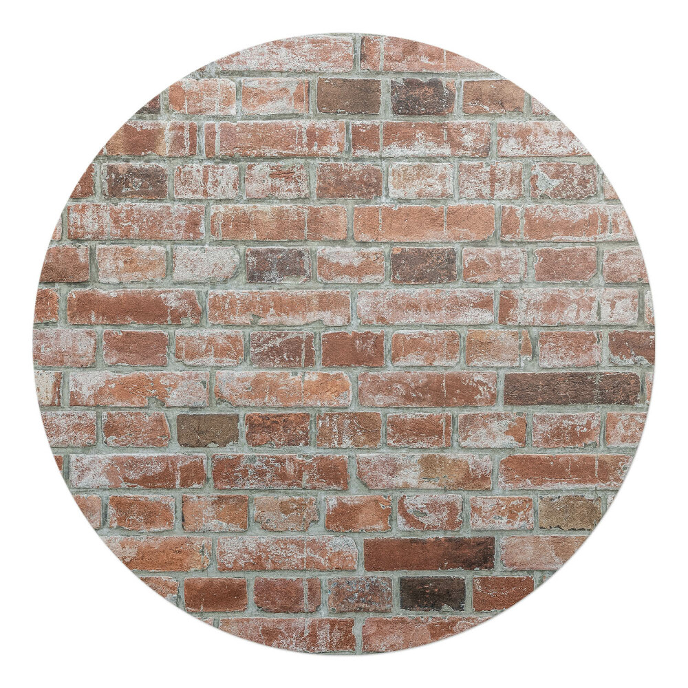 Podložka pod stoličku okrúhla Retro tehlová stena