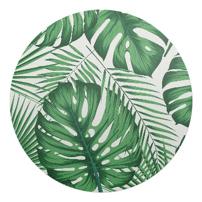 Podložka pod stoličku na kolieskach okrúhla Tropické listy